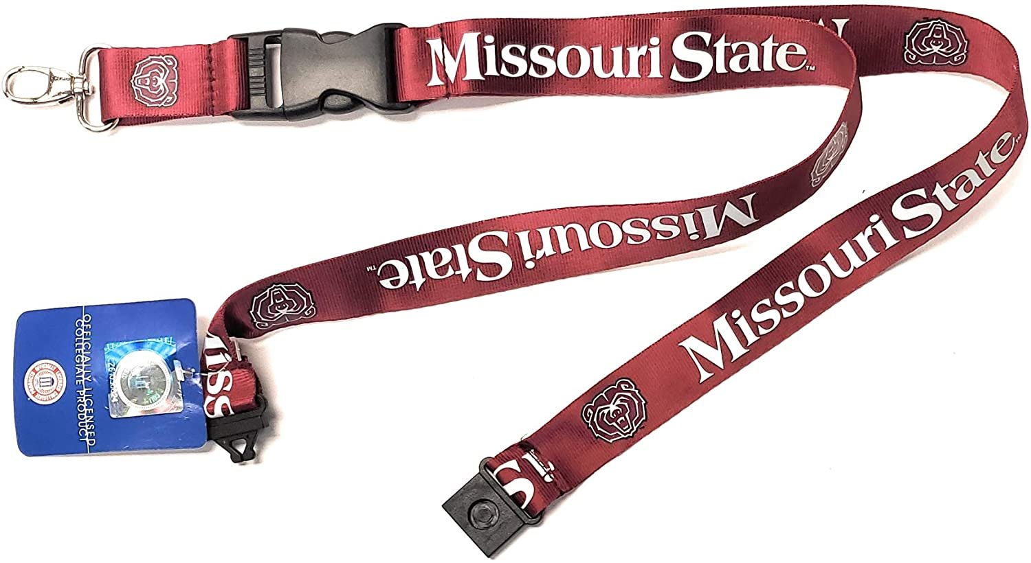 Missouri State University Bears Lanyard Keychain Double Sided Breakaway Safety Design Adult 18 Inch