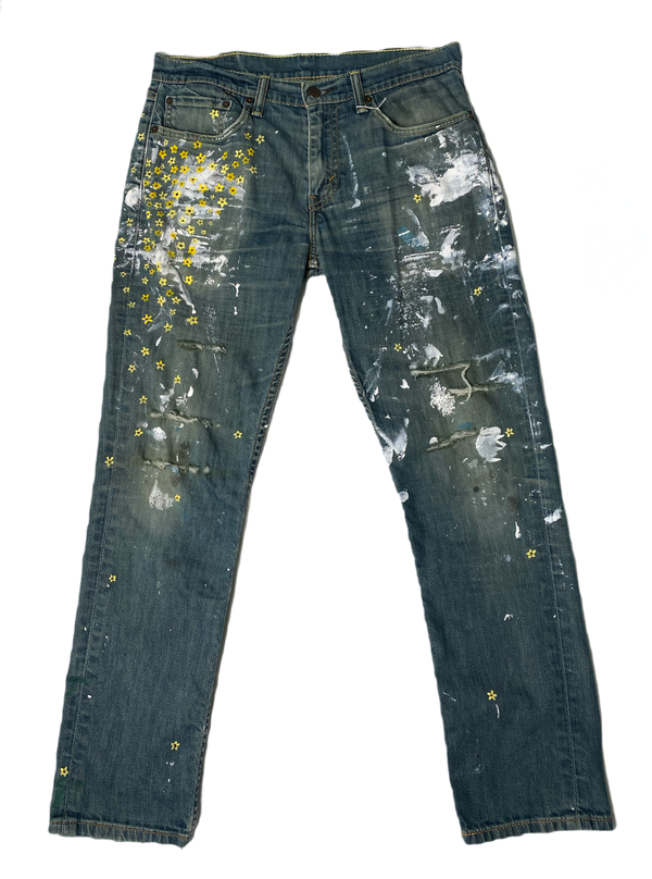 REFRESHED - Levi's Distressed Hand Painted Jeans | Saint Amand's