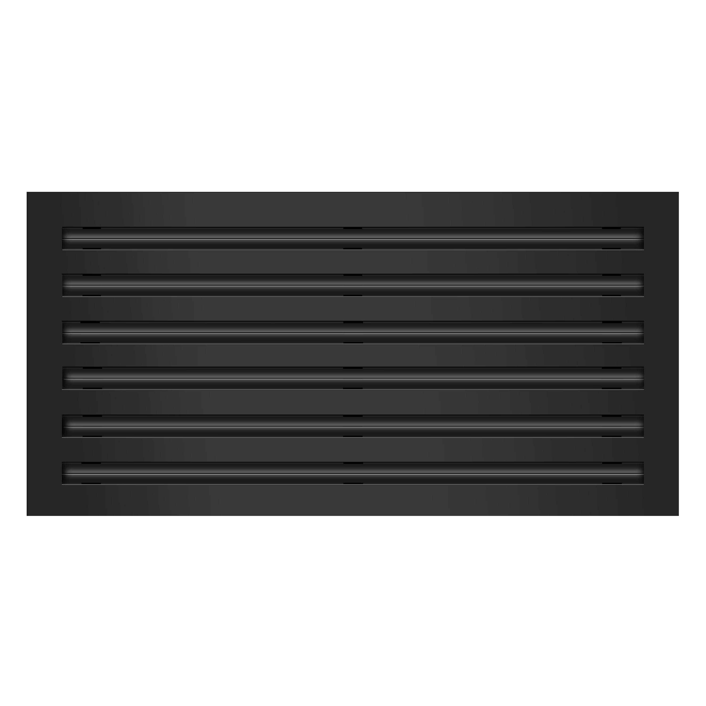 BUILDMART - 24x12 Modern AC Vent Cover - Decorative Black Air Vent - Standard Linear Slot Diffuser -