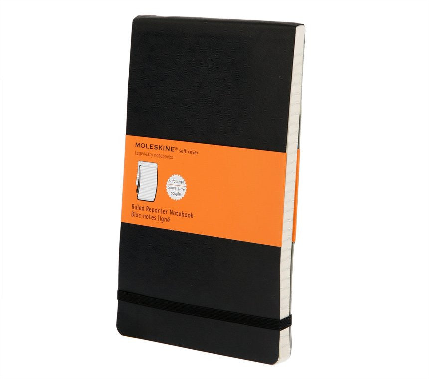 Moleskine Classic Ruled Reporter Notebook - Black