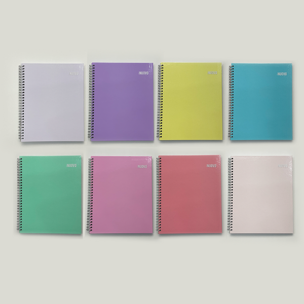 Cuaderno universitario colores pastel doble espiral NUOVO