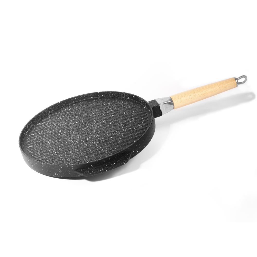 Patelnia Nieprzywierająca - Grill Kamienny Nieprzywierający (36 cm)