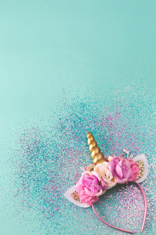 Glitter and unicorn headband for imaginative play