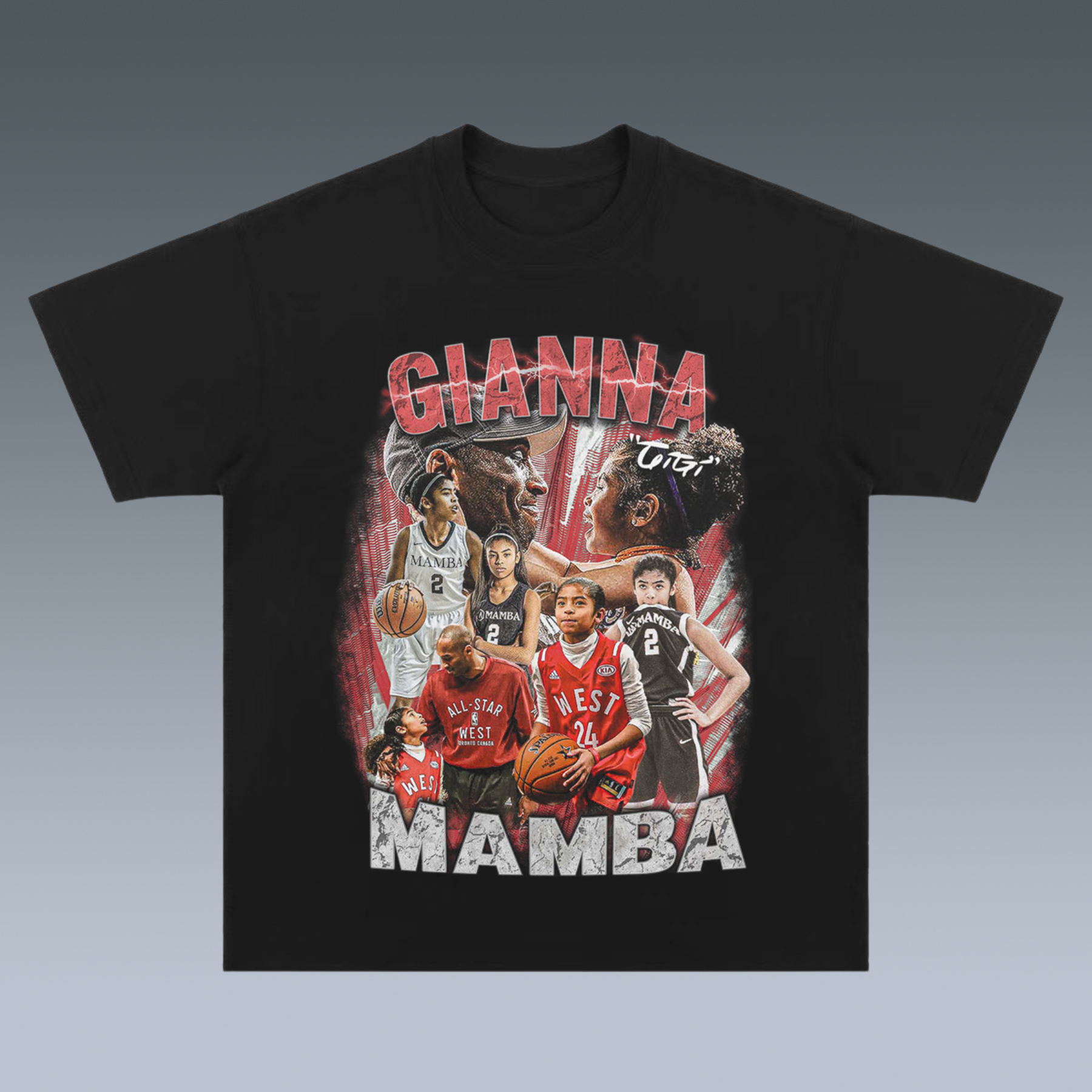 VINTAGE TEE | KOBE BRYANT & GIGI GIANNA - VINTAGE BOOTLEG