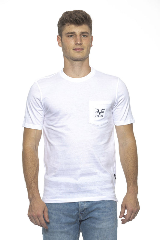 V 1969 Italia Mens T-shirt Short Sleeves V-Neck White ALEXANDER
