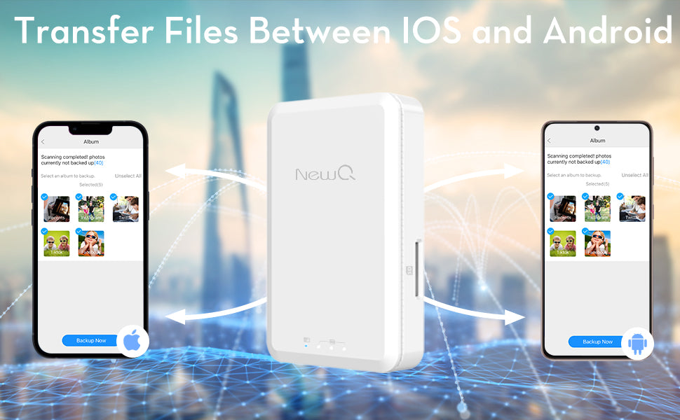 Transfer files between android and iPhone
