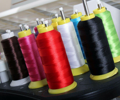 spools of embroidery threads all  colors