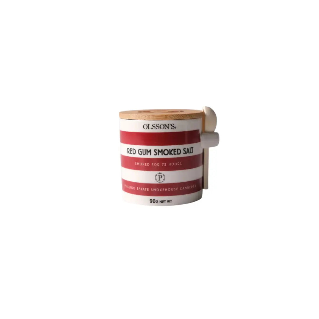 Olssons Red Gum Smoked Salt | 90g Stoneware Jar - petitstresors