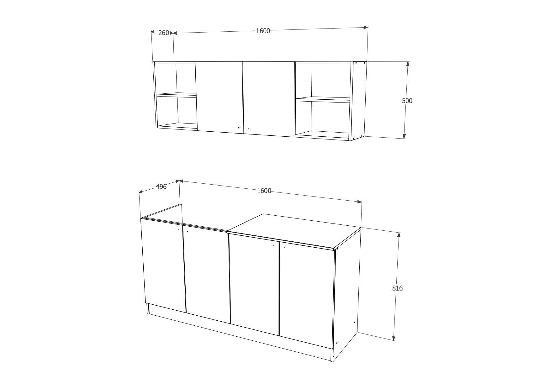 Set Bucatarie Sena, Stejar Sonoma/Alb, L 160 cm