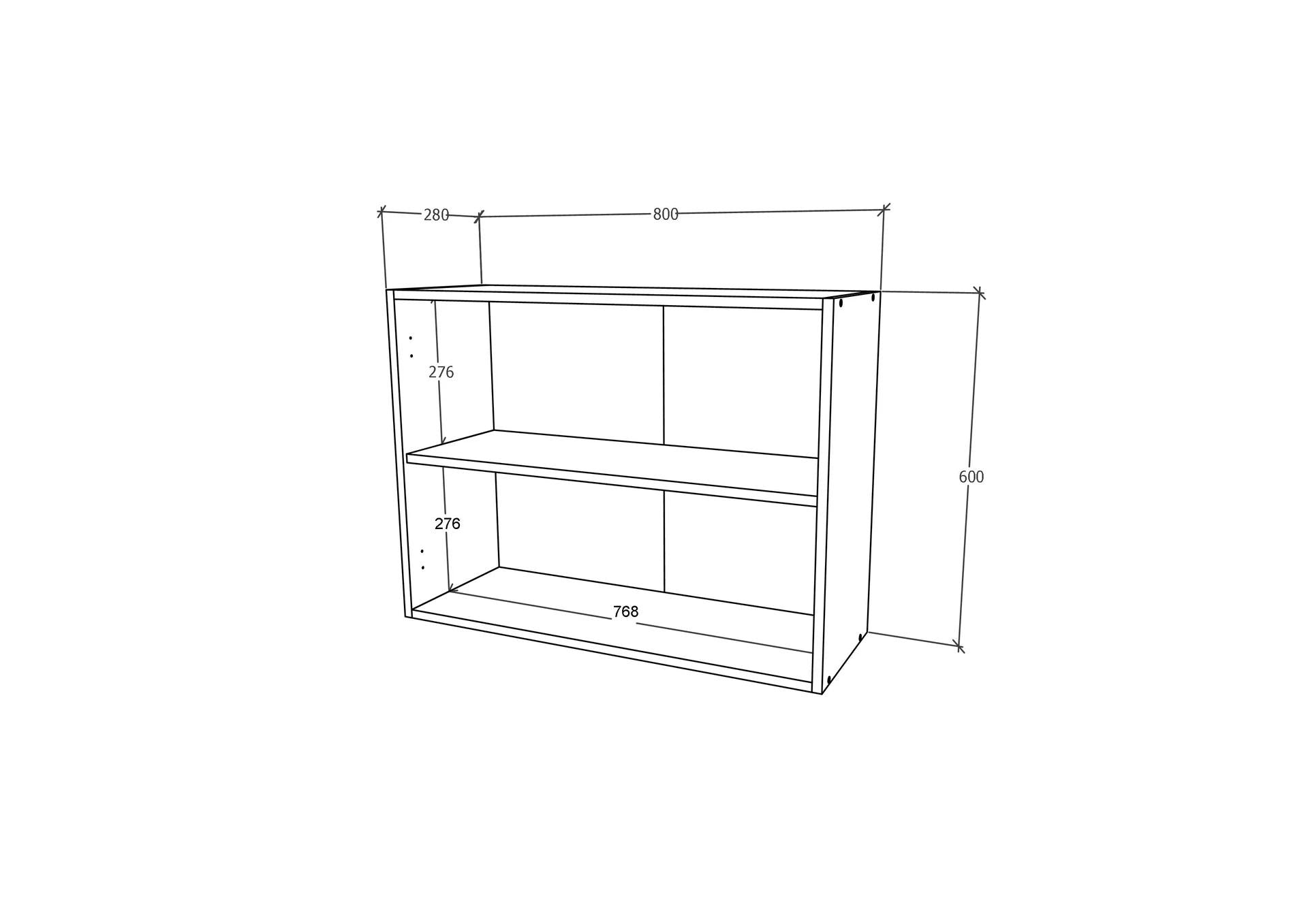 Corp Superior Karo, 2 Usi, Alb, 80 x 30 x 60 cm (2)