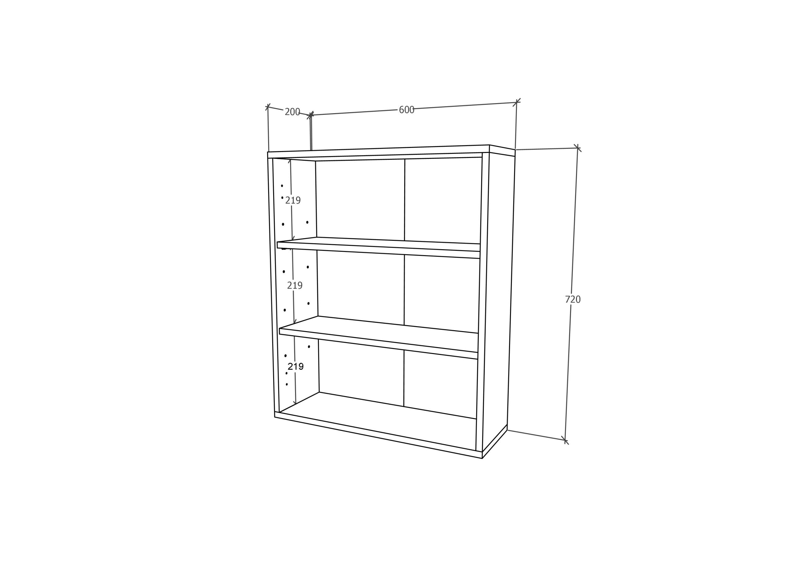 Corp Baie Zaria, Suspendat, 2 Usi, Alb lucios/Alb, MDF, L 60 x l 22 x H 72 cm (2)