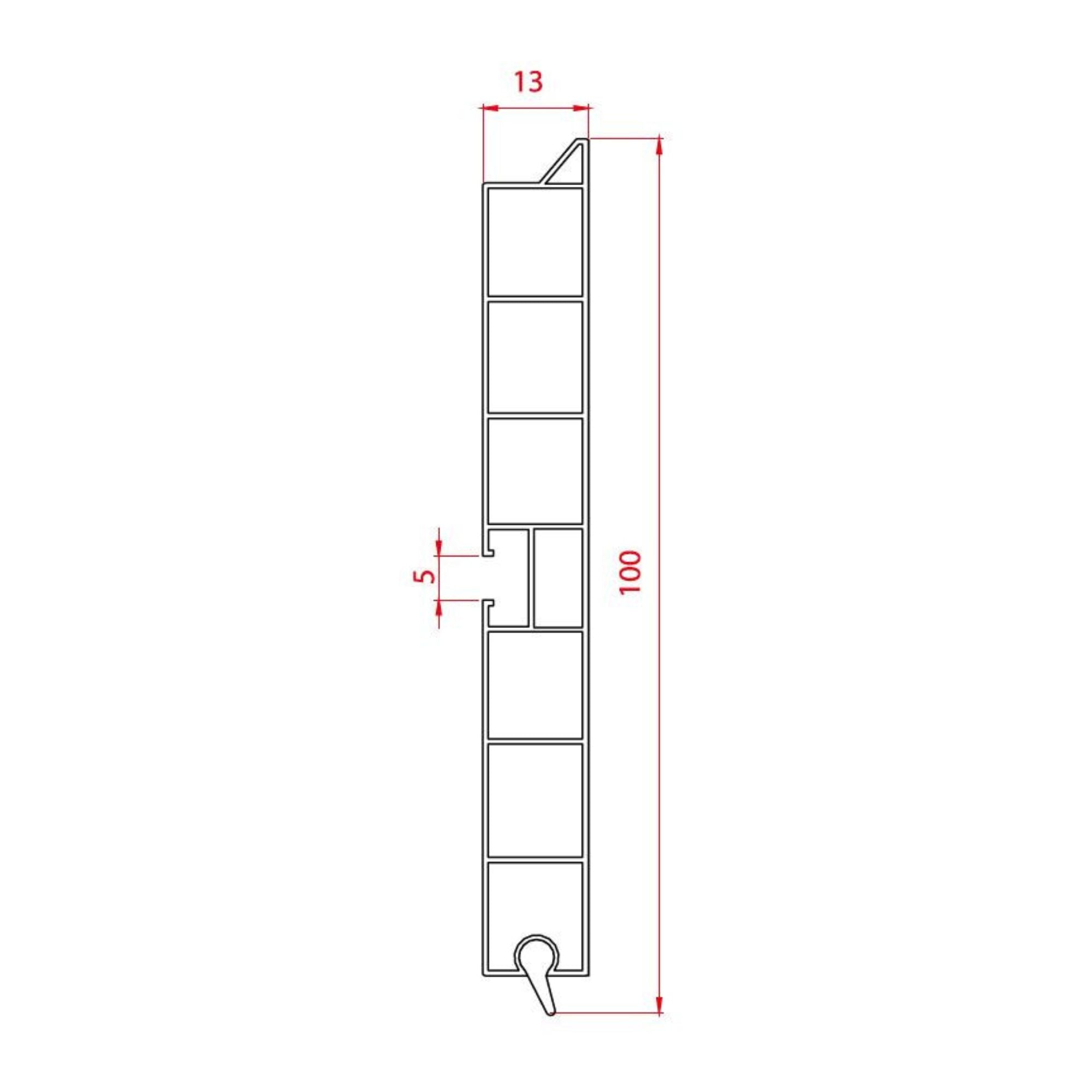 Plinta PVC, Alba, L 100 cm