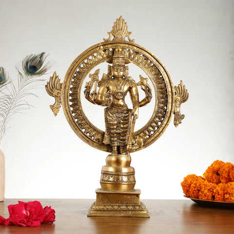 Brass Lord Vishnu Murti