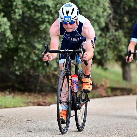 Image of Jack riding his bike at the European Championship in Madrid