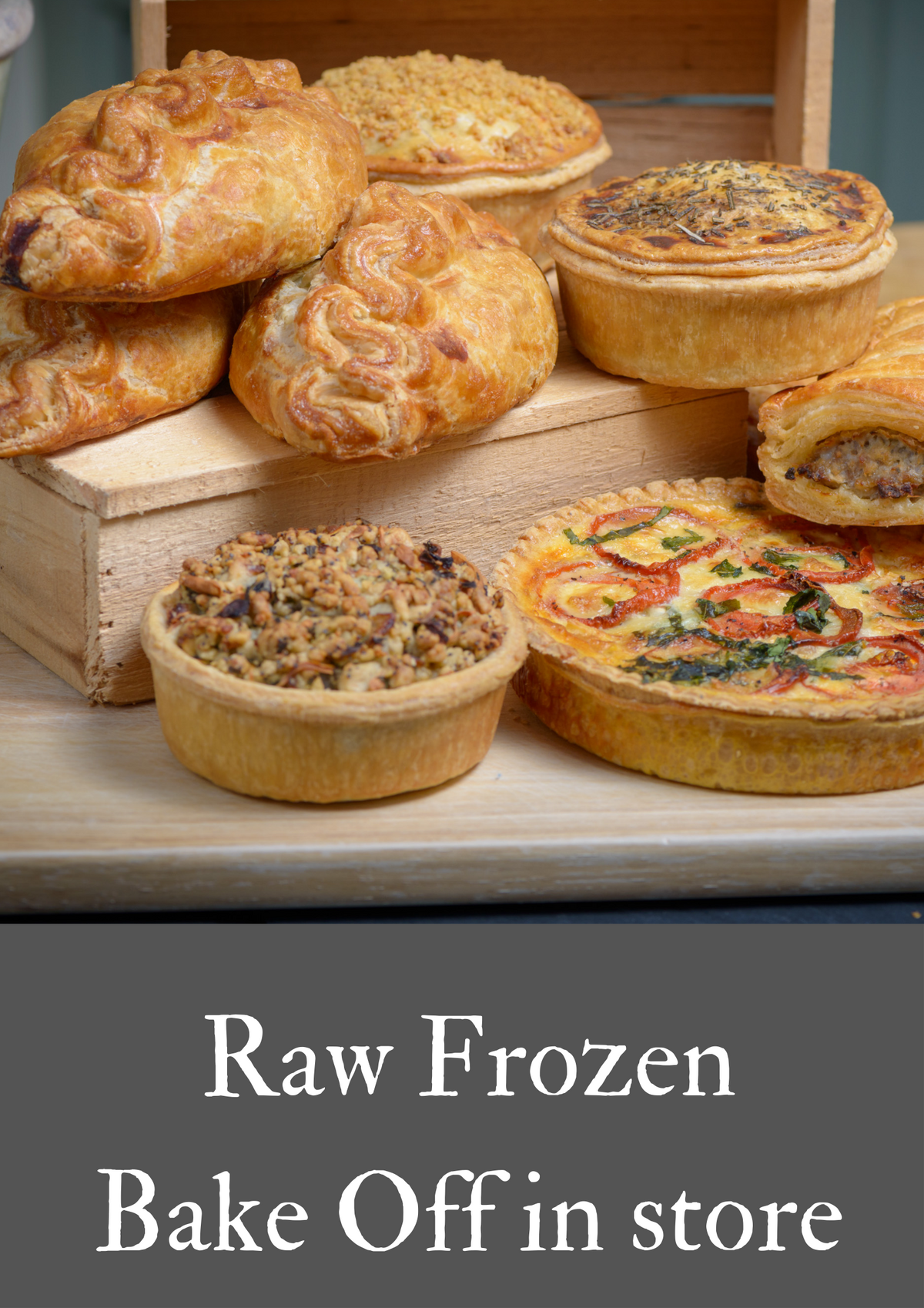 raw frozen bake off in store