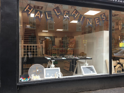 Window Display of Hall & Hines in June 2018