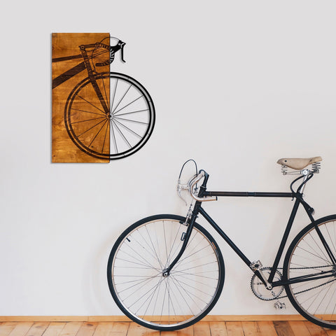 Drevená nástenná dekorácia bicykel-ŽELEZNÝ NÁBYTOK