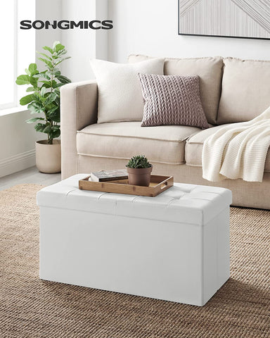 Storage bench as a coffee table