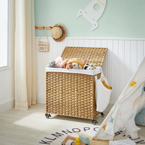 Clothes basket in children's room