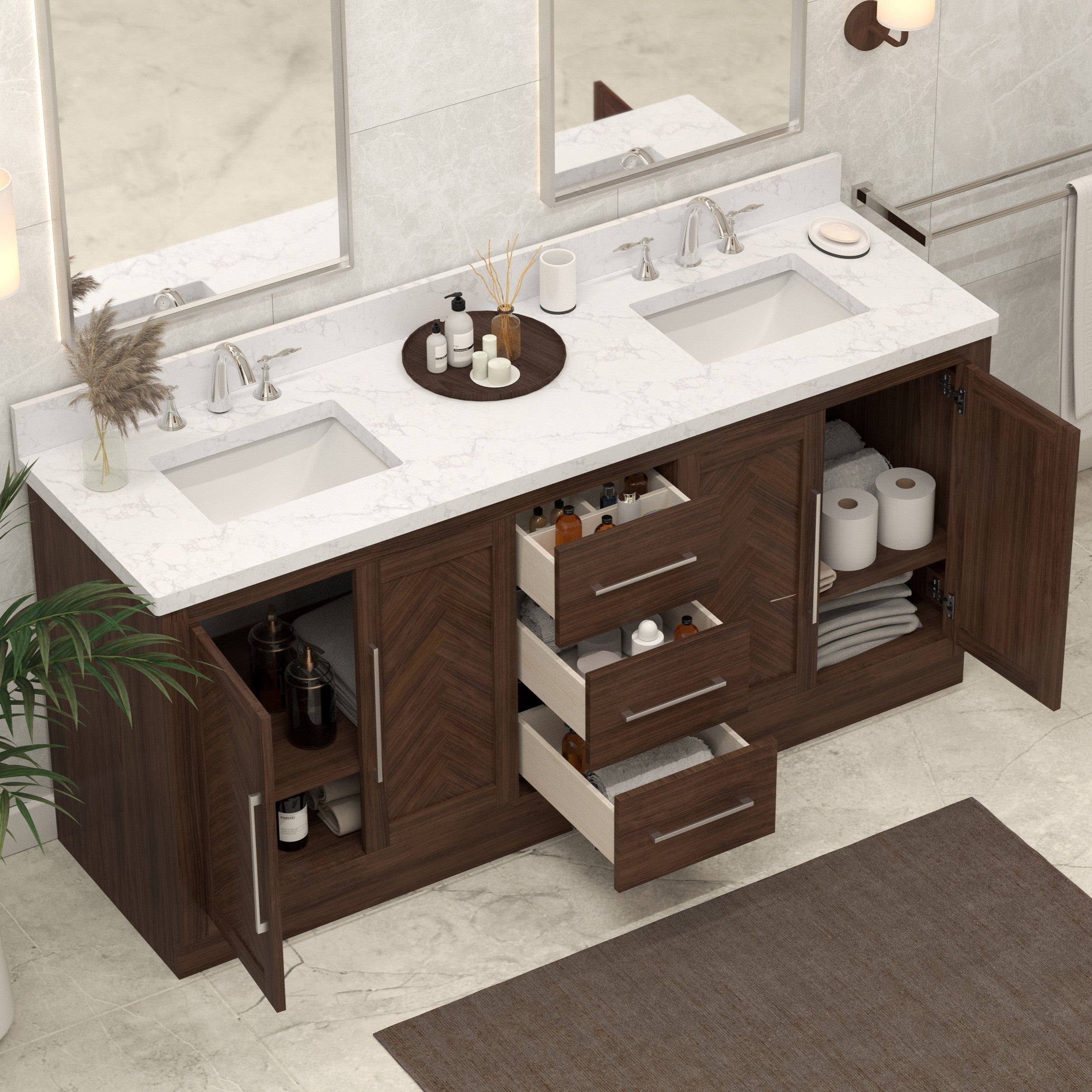 wood bathroom vanity