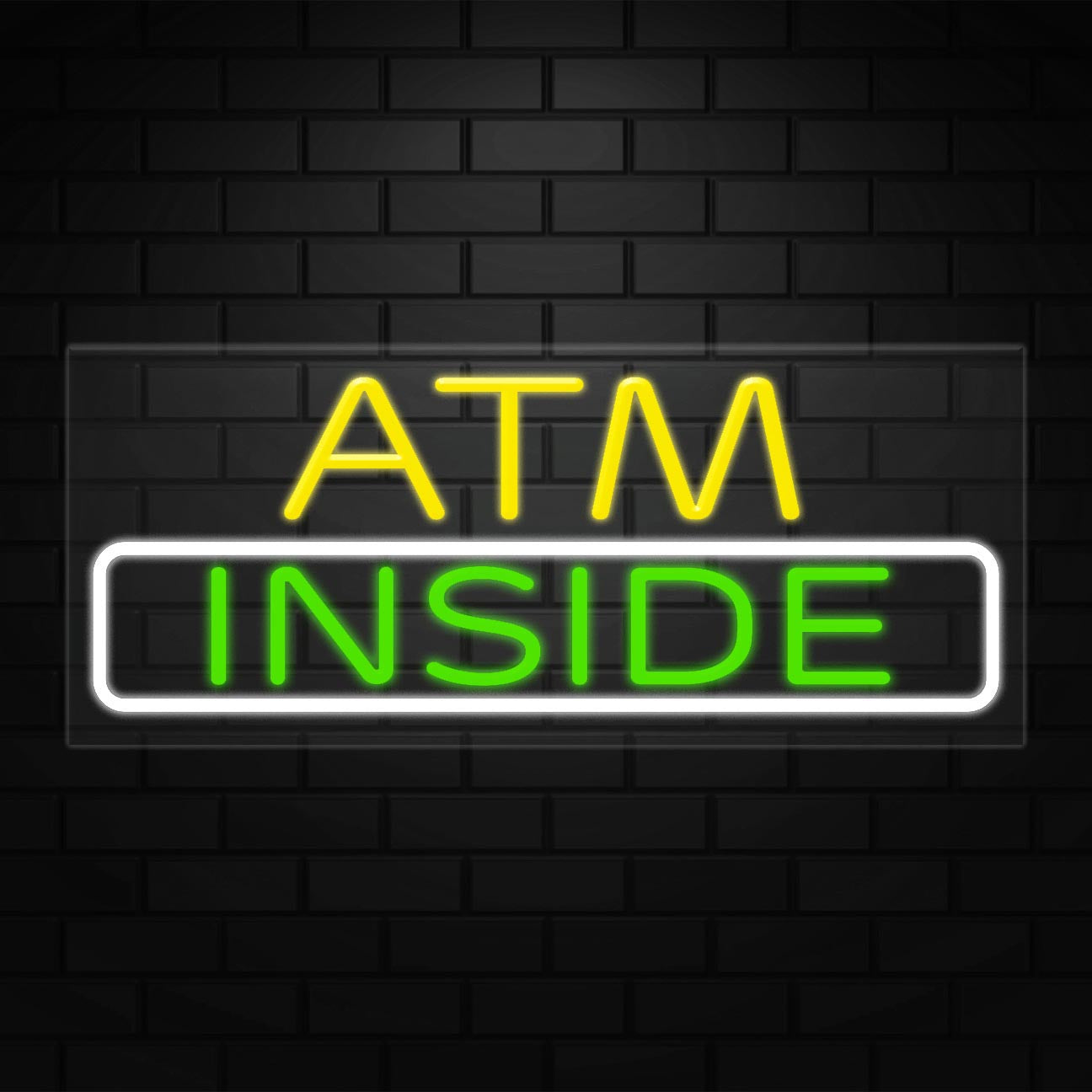 ATM Inside Sign for Retail Displays | LED Flex Neon | 32"W x 13"H x 1"D
