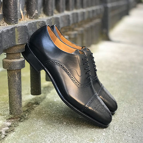 Richelieu Brogue noir pour homme