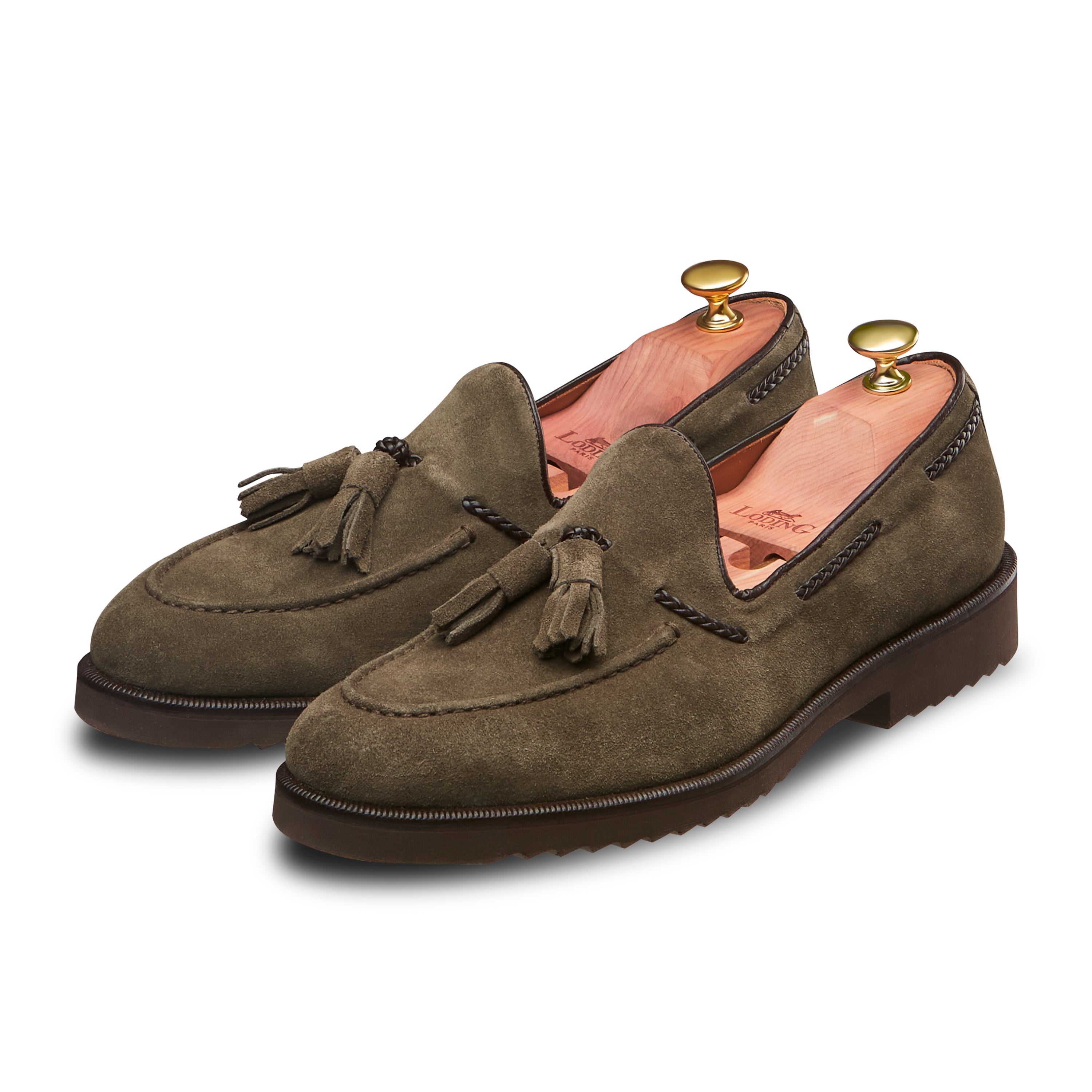 Mocassin à pampille Strano 396 veau velours taupe - 40 / Taupe