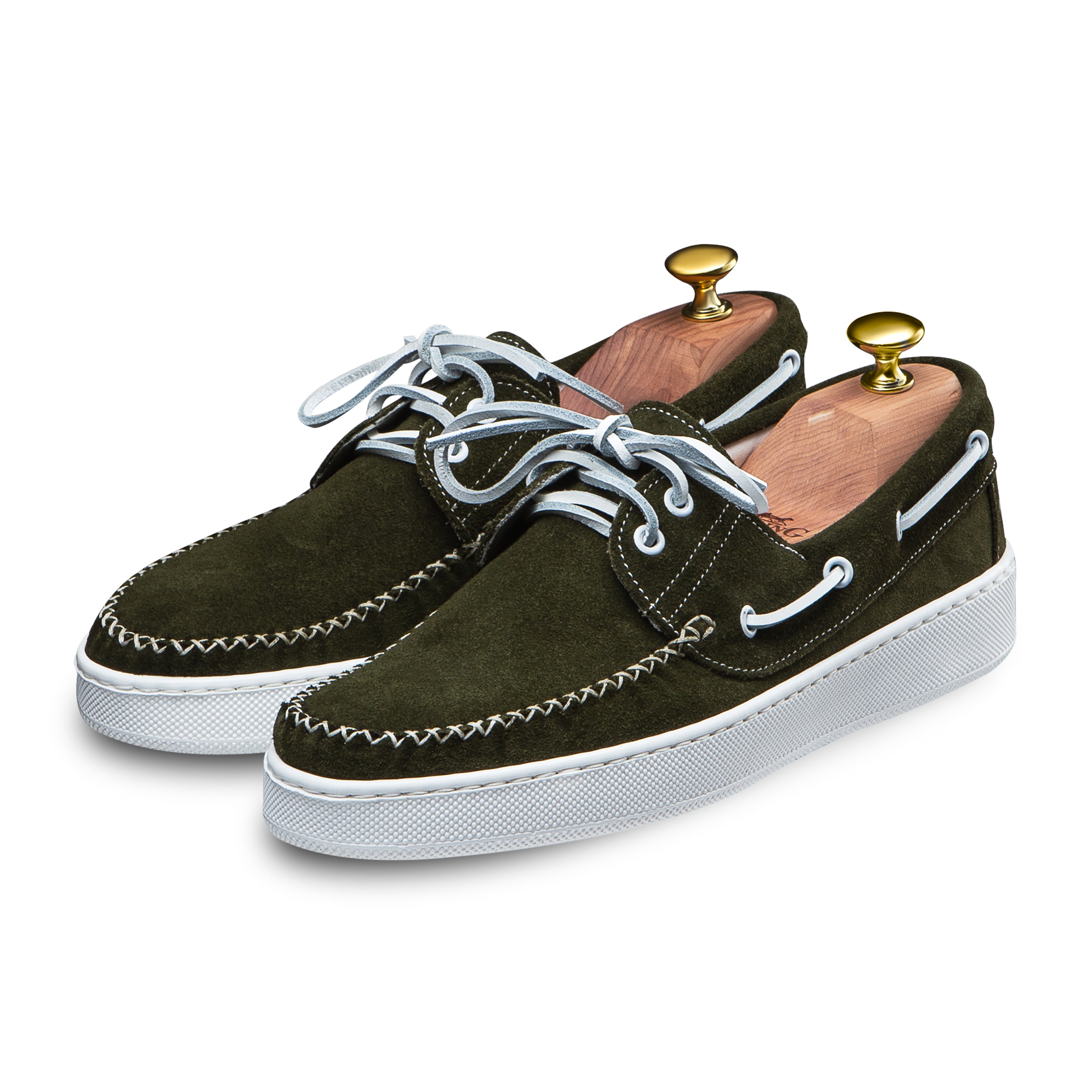 Chaussures bateau Torca 1102 veau velours kaki - 40 / Kaki