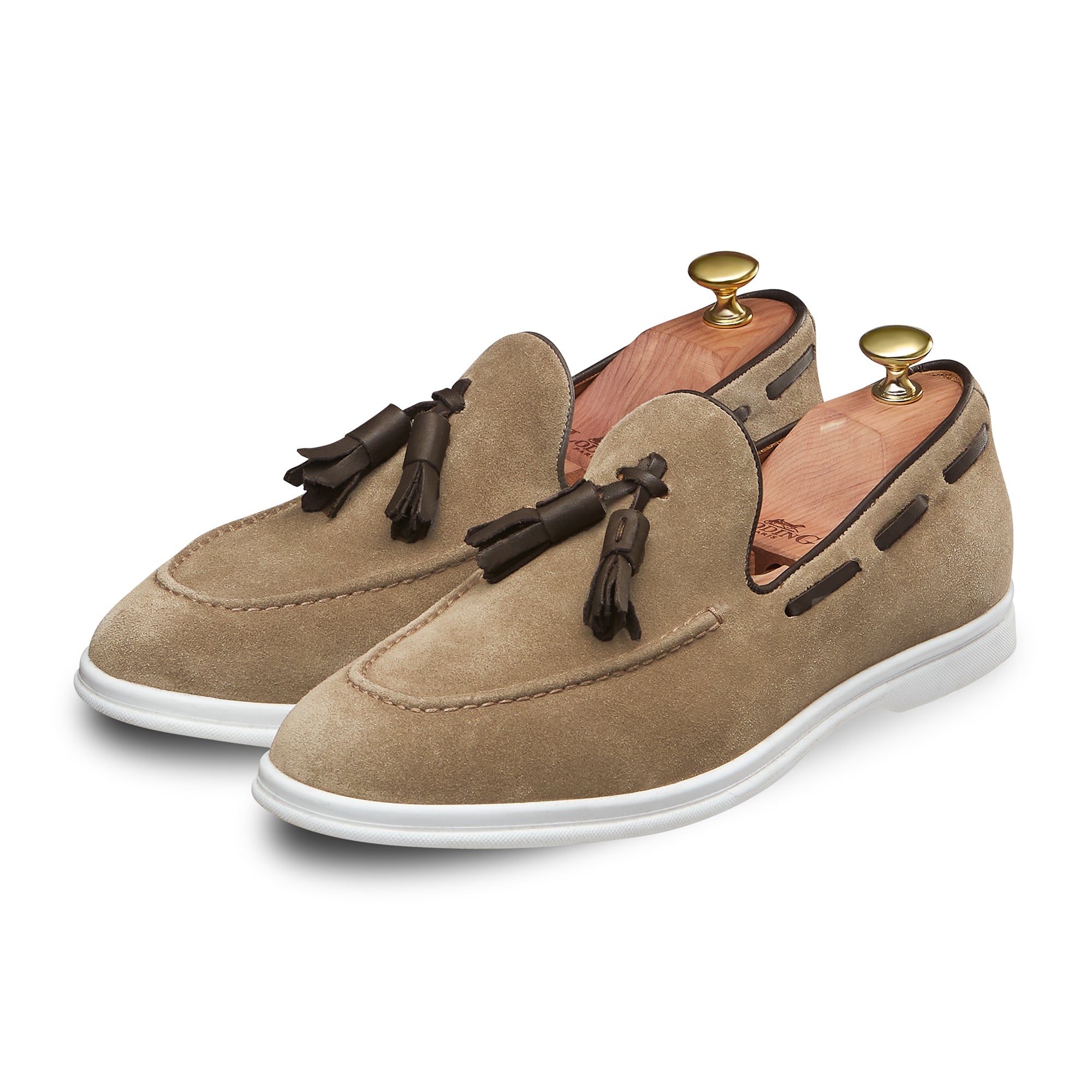 Mocassin à pampille Melia 397 veau velours beige - 40 / Beige