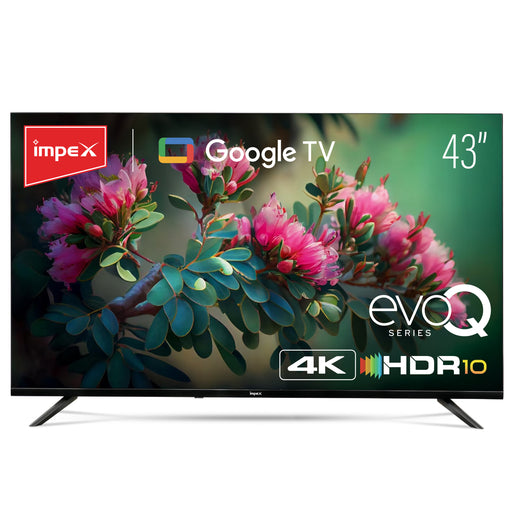 Impex EvoQ 43S4QLC2 43 inches 4K UHD Google QLED TV (Black) — Impex Webstore