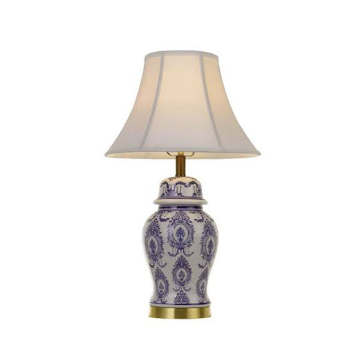 gold blue lamp