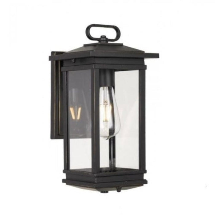 NEVIN - Traditional Style Black Exterior Coach Wall Light With Clear Glass Diffuser - IP44-telbix NEVIN EX-BK