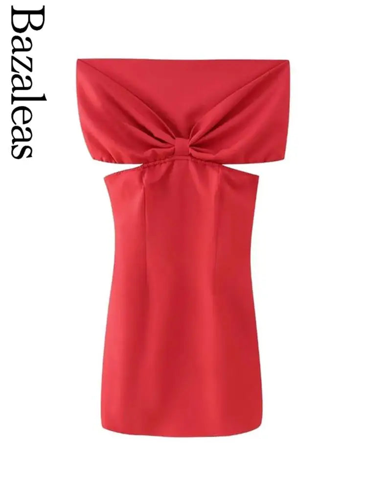 Sultry Off Shoulder Ruched Mini Bodycon Party Dress - Image 4
