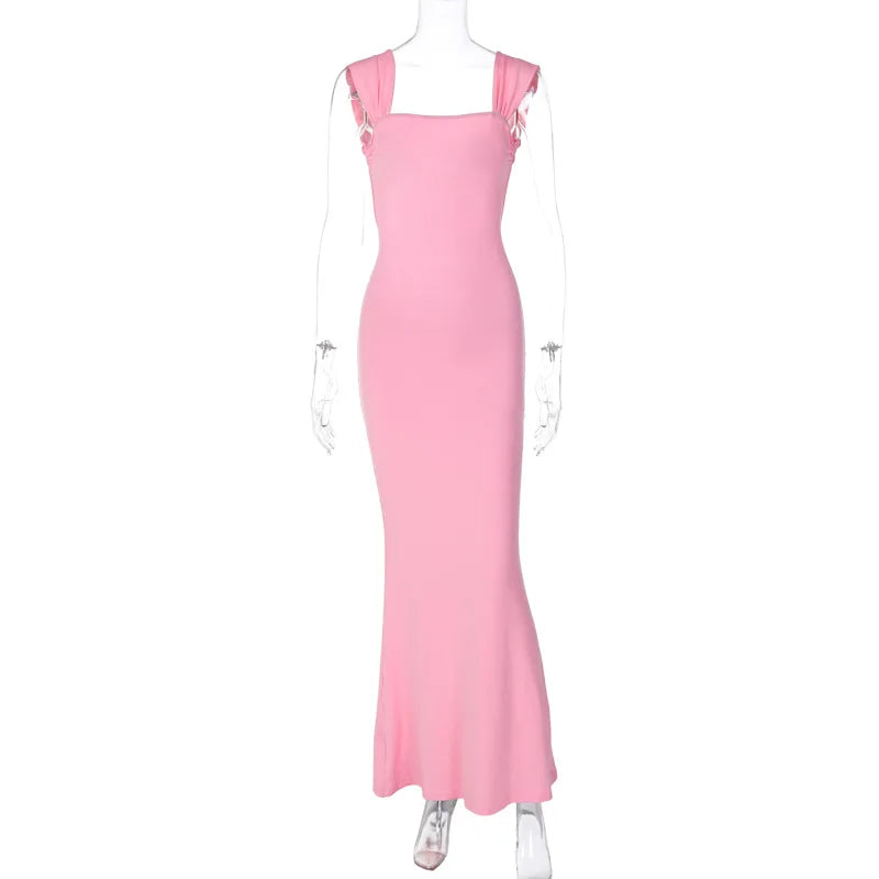 Sexy Lace Up Slim Fit Fishtail Party Dress for Women - Image 7