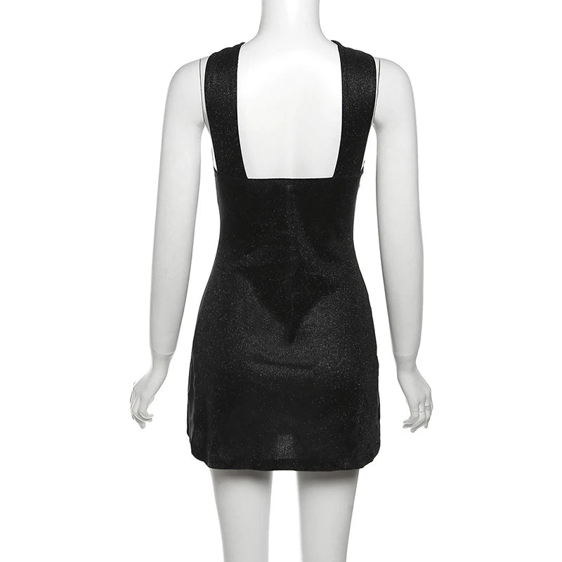 Halter Neck Sequin Mini Dress for Women - Party Clubwear - Image 6