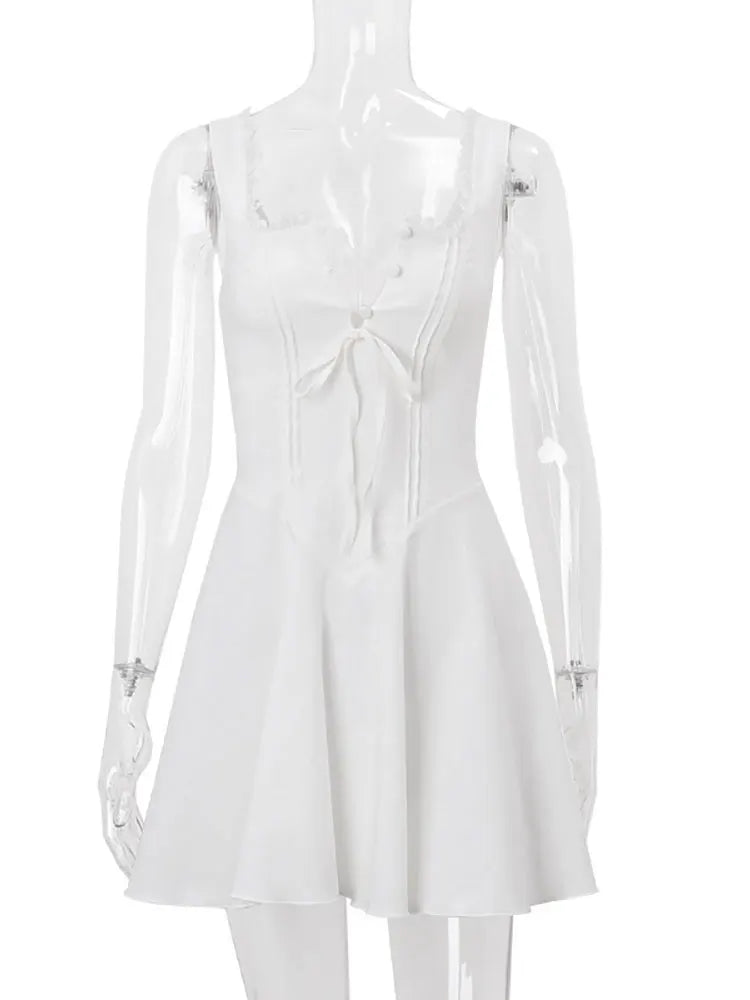 Sexy Lace-up Backless Mini Dress for Women Summer Clubwear - Image 7