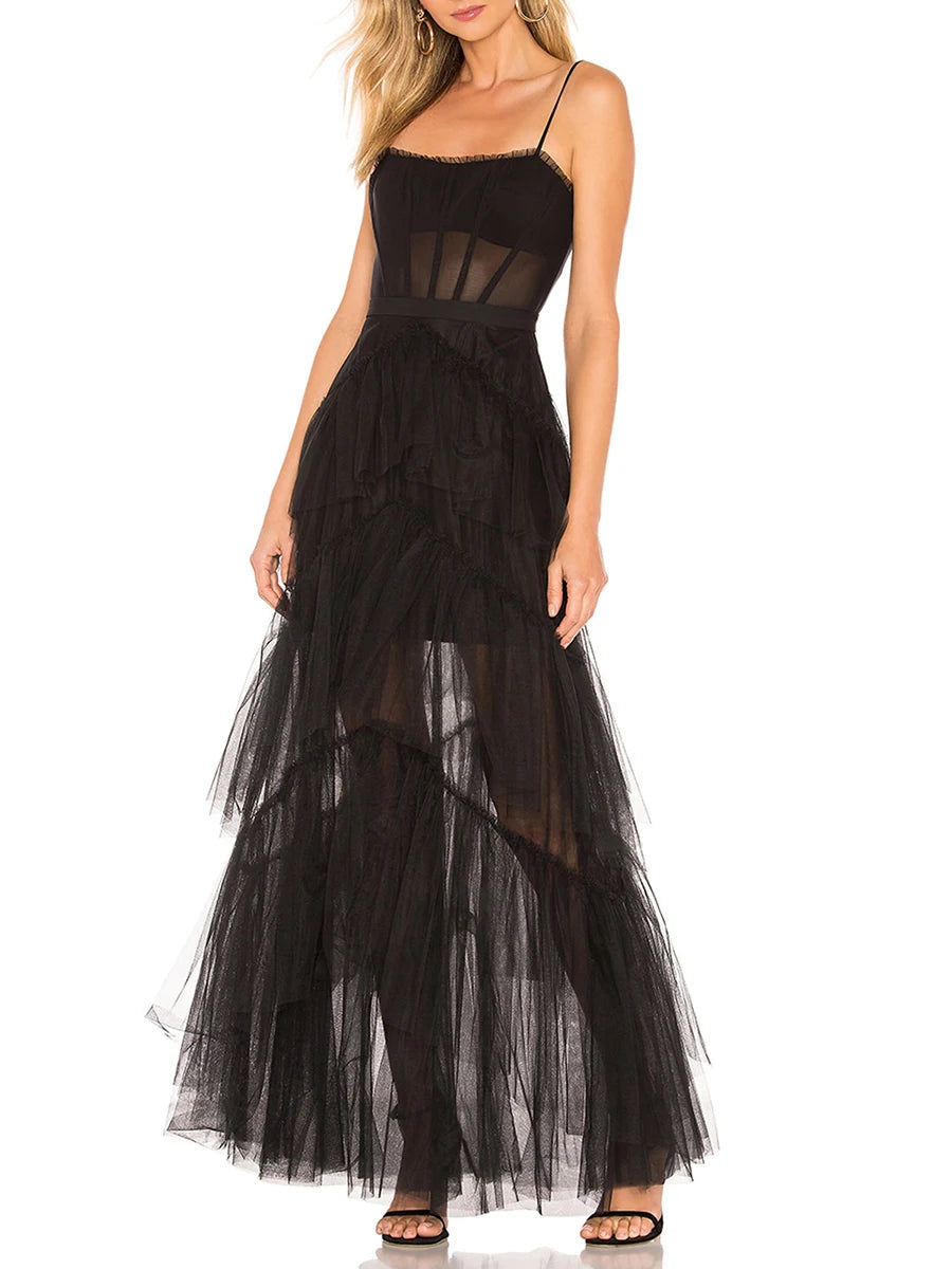 Stylish Sleeveless Tulle Party Dress for Women S M L - Image 6