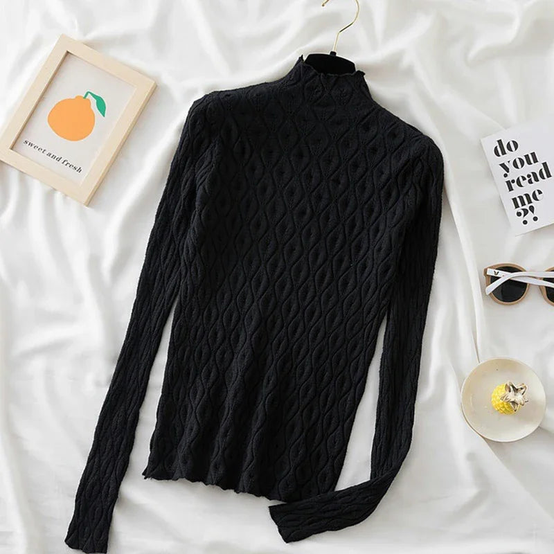 Cozy Knitted Turtleneck Sweater for Women - Autumn Winter Fashion - Image 6