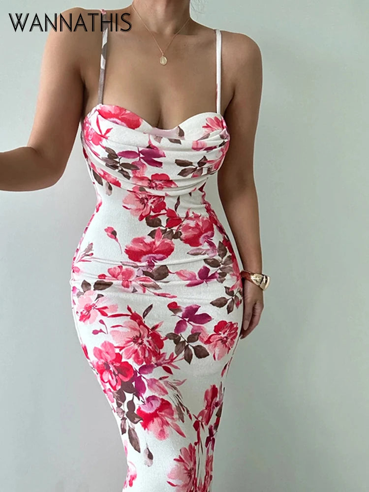Backless Bodycon Spaghetti Strap Party Dress for Women