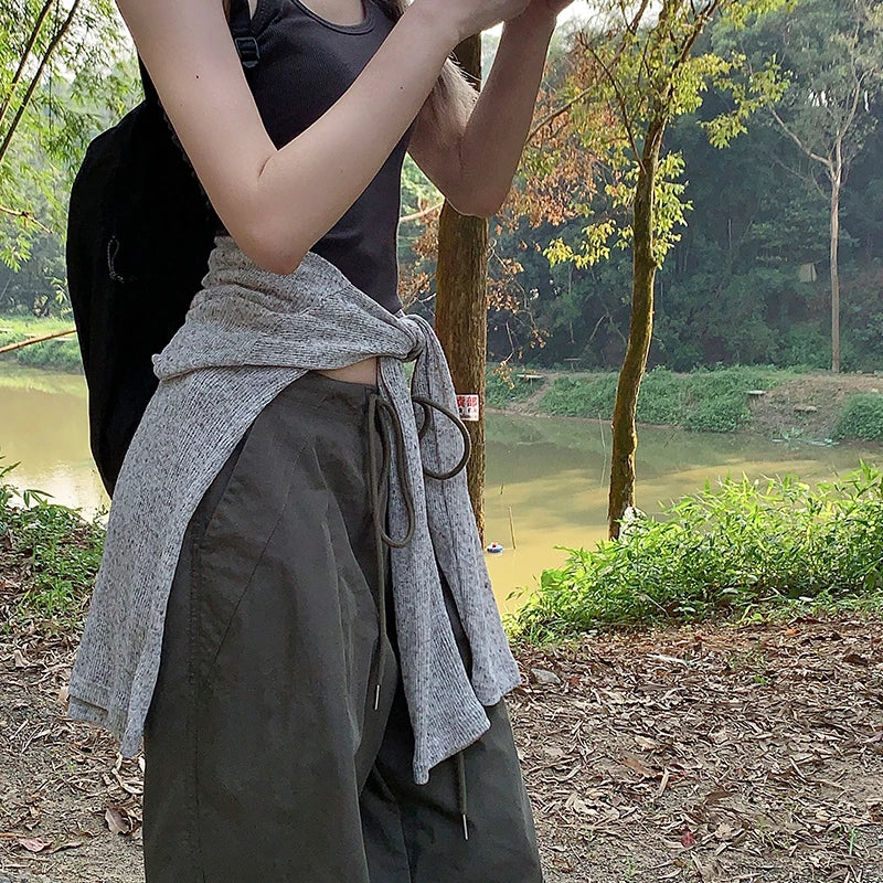 Casual solid color loose long sleeve women's top for sun protection - Image 5