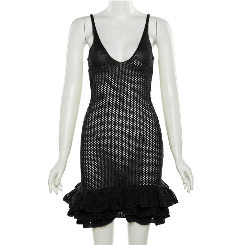 Stylish V Neck Knit Mini Dress for Women - Image 10