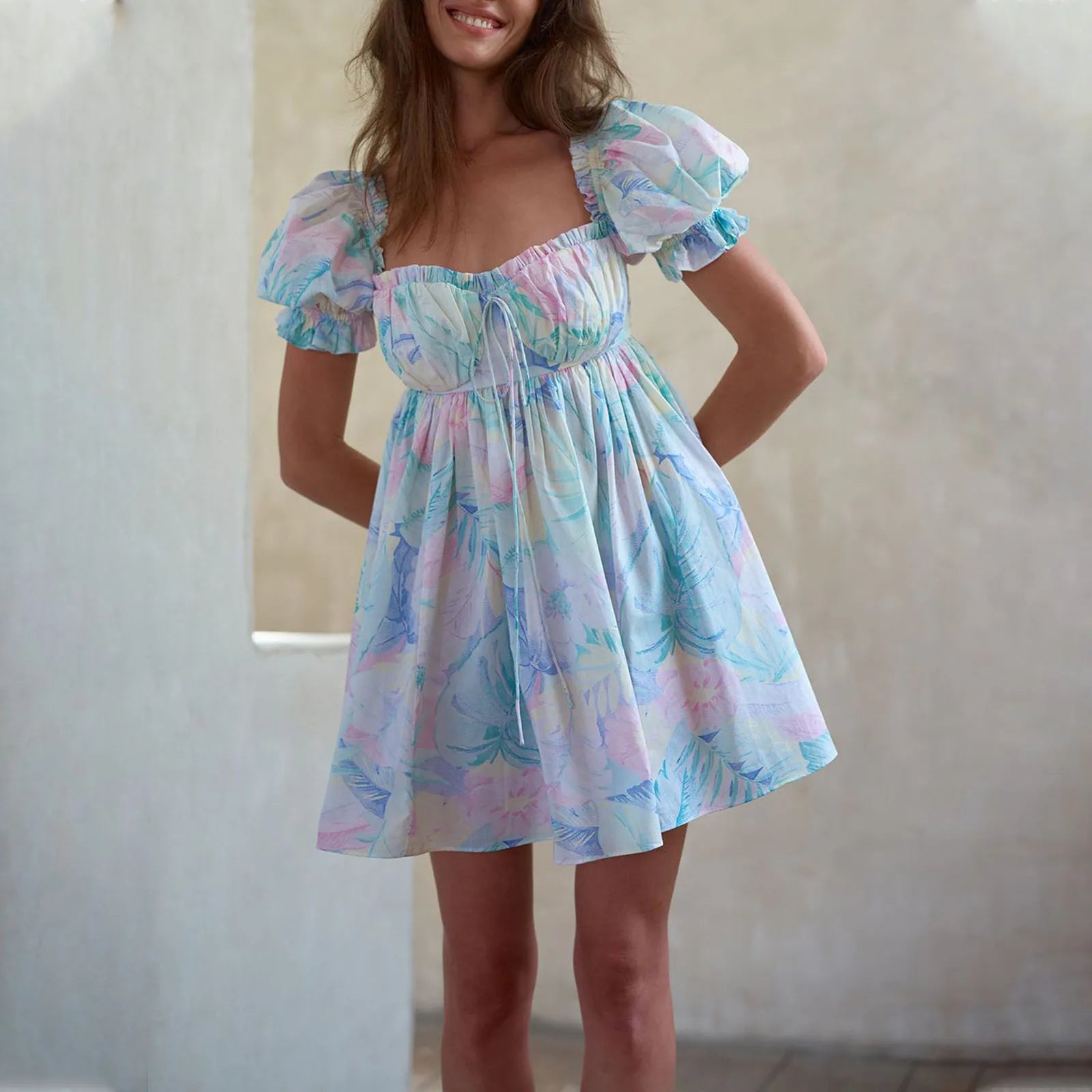 Square Collar A-line Fairycore Princess Dress - Perfect for Events - Image 4