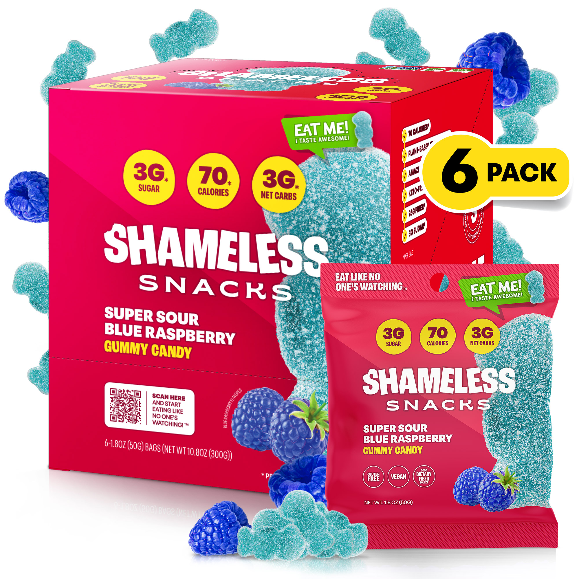 Super Sour Blue Raspberry - Shameless Snacks product image