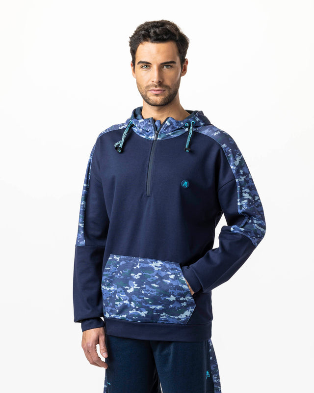 Sudadera pádel azul marino WOW hombre Wolf On Wings – WOLF WINGS