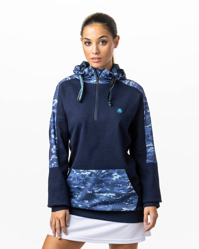 Sudadera de azul marino WOW mujer Wolf On Wings – WOLF ON WINGS