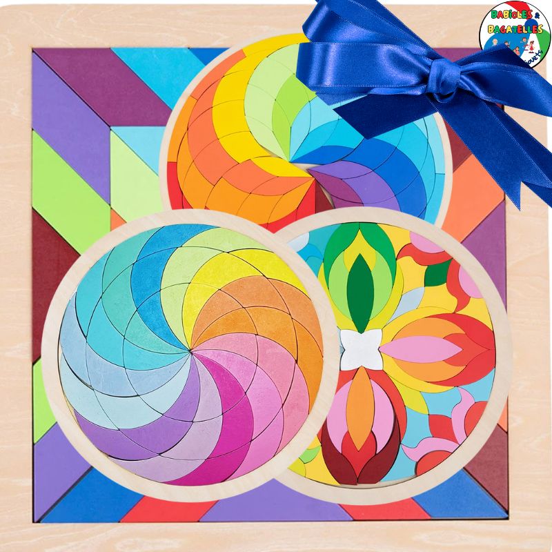 Puzzle 3D Arc-en-ciel en bois