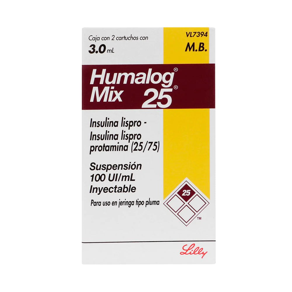 HUMALOG MIX25 100UI CAR 2X3ML psmutuus