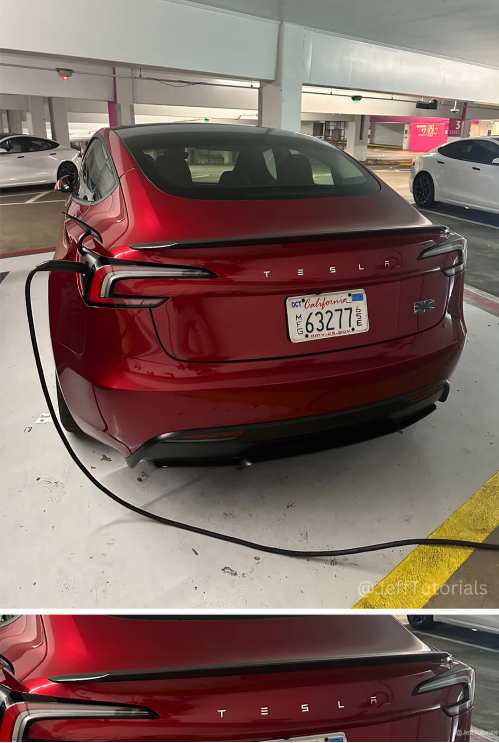 Model 3 Performance Redesigned rear splitter and new spoiler