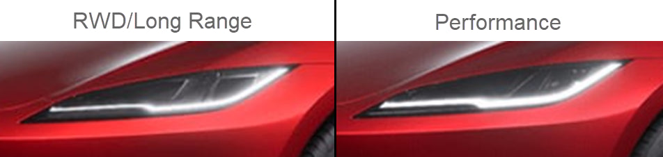 New Tesla Model 3 Performance headlights