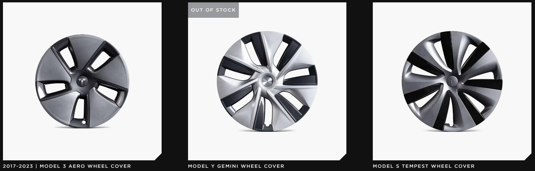 Official Tesla Hubcaps Overview